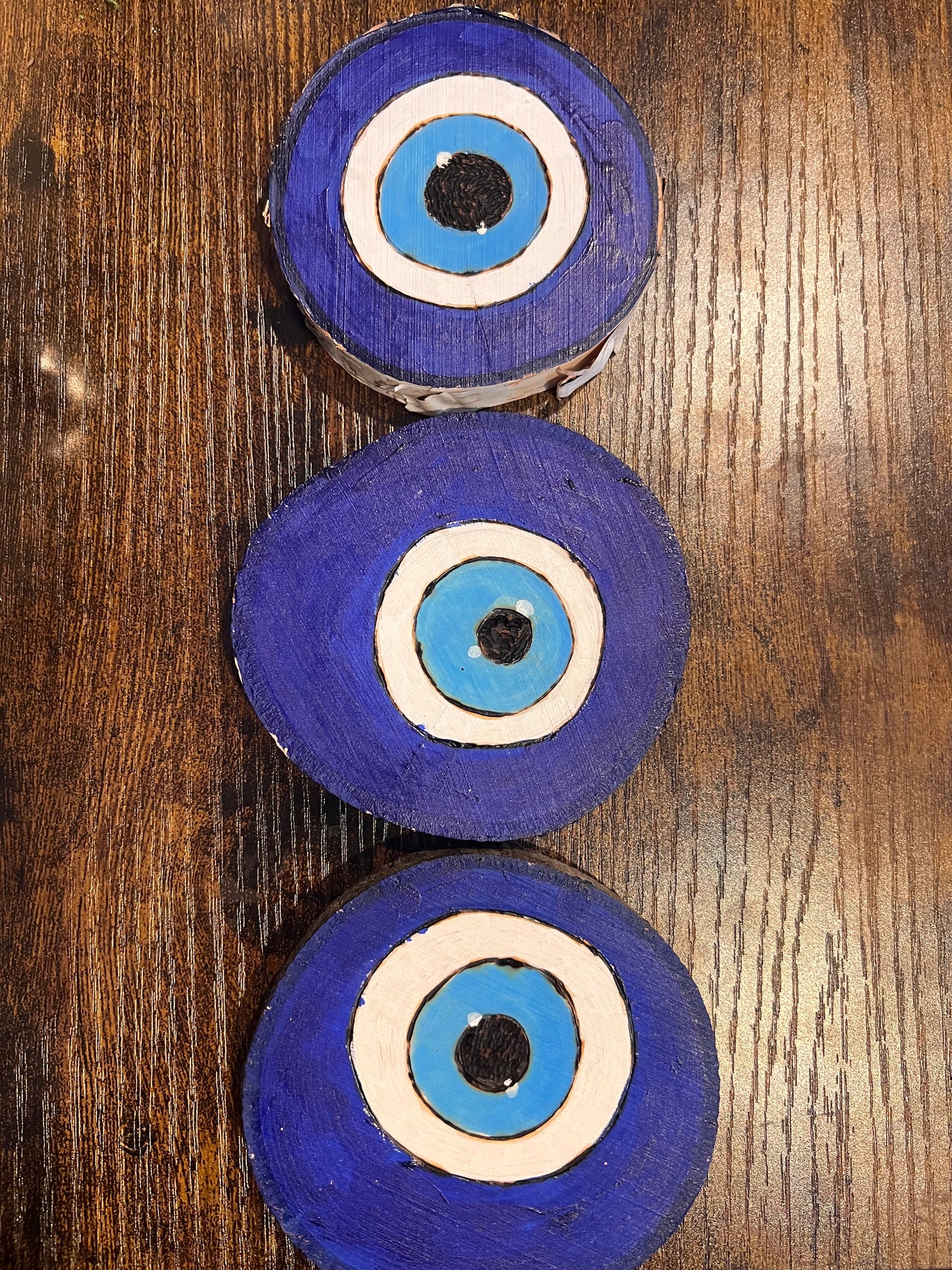 Evil Eye Protection Wood Coasters