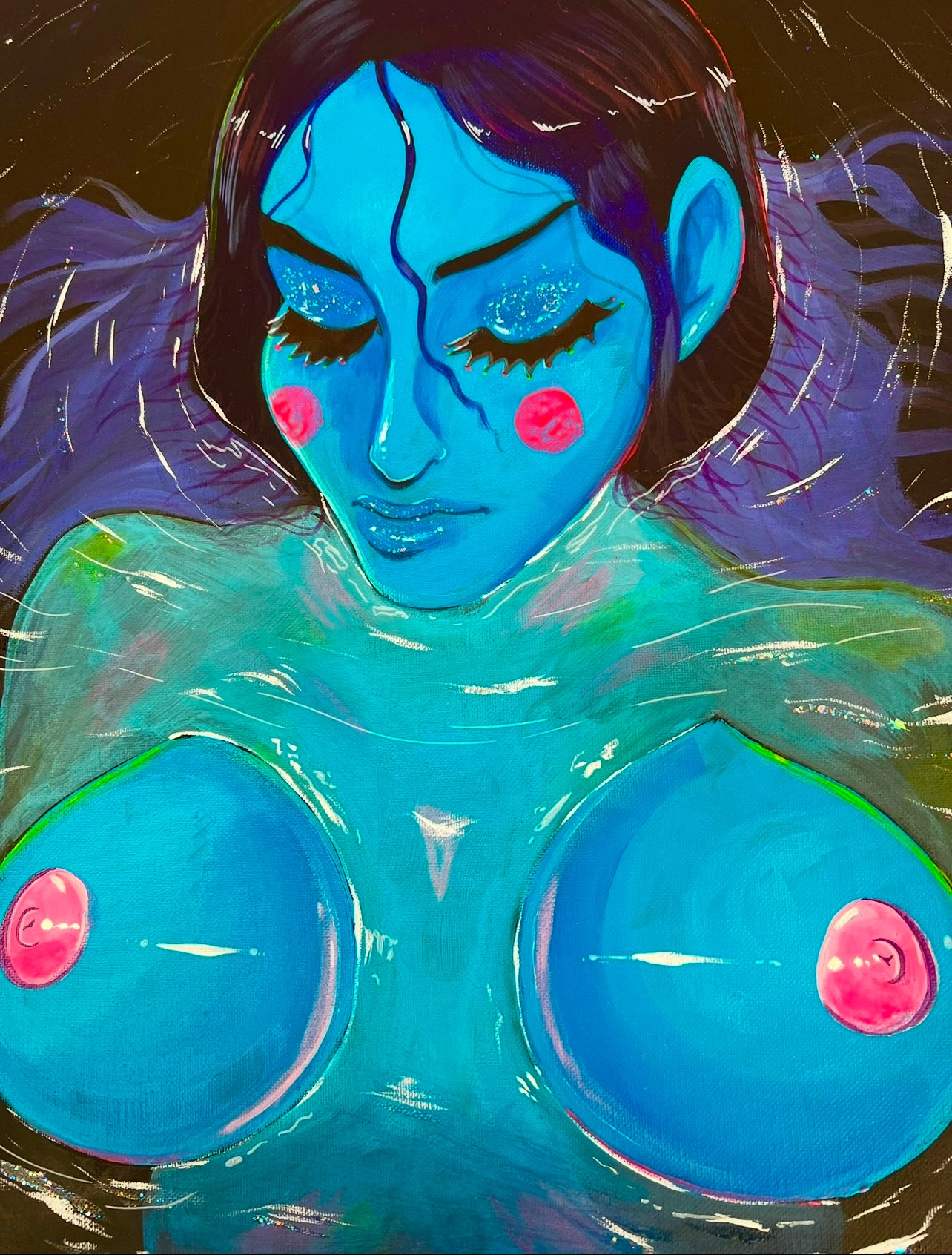 ORIGINAL “Soak it Up” 16” x 20” canvas painting6