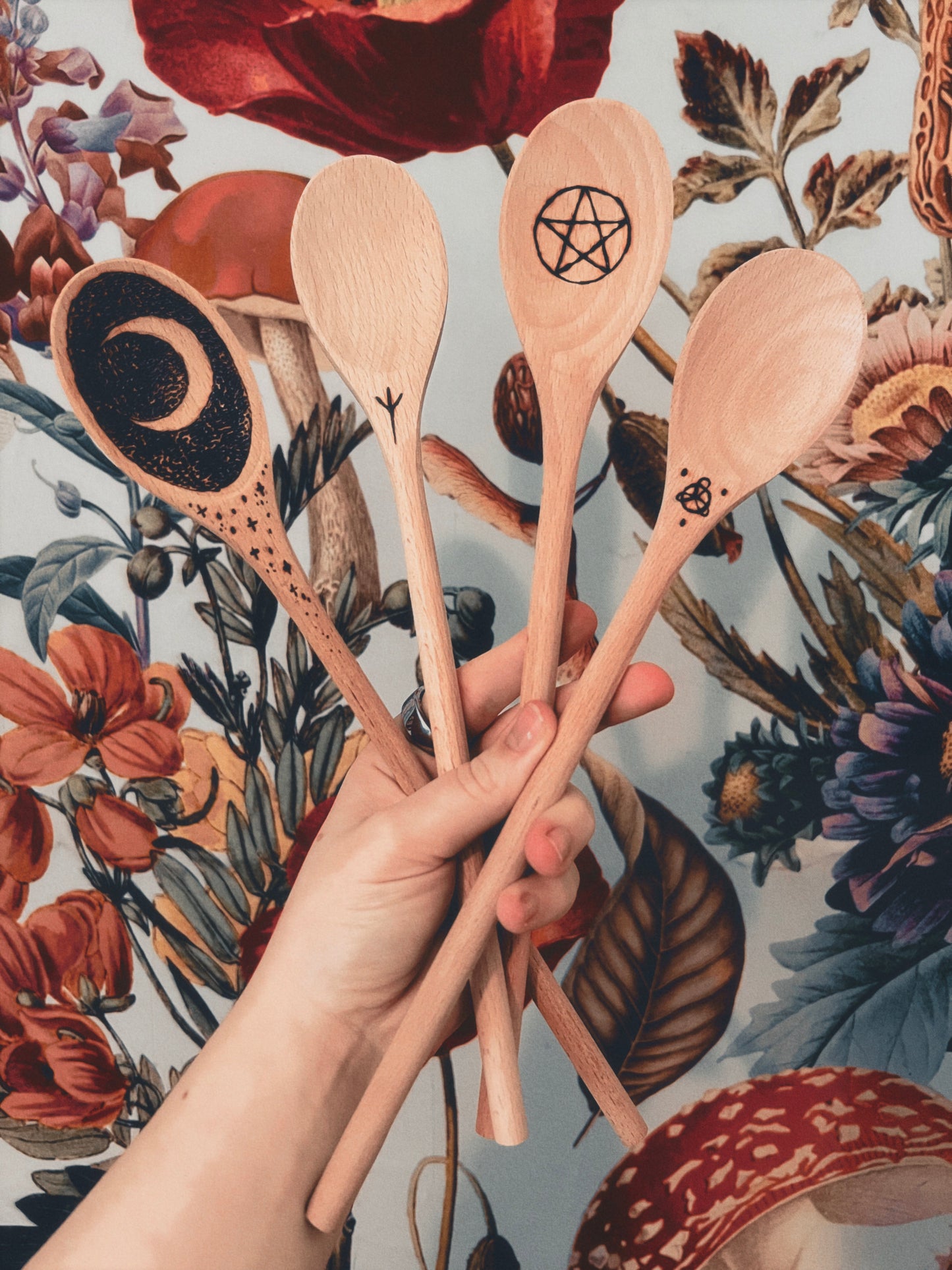 Kitchen Witch Woodburn Spoons