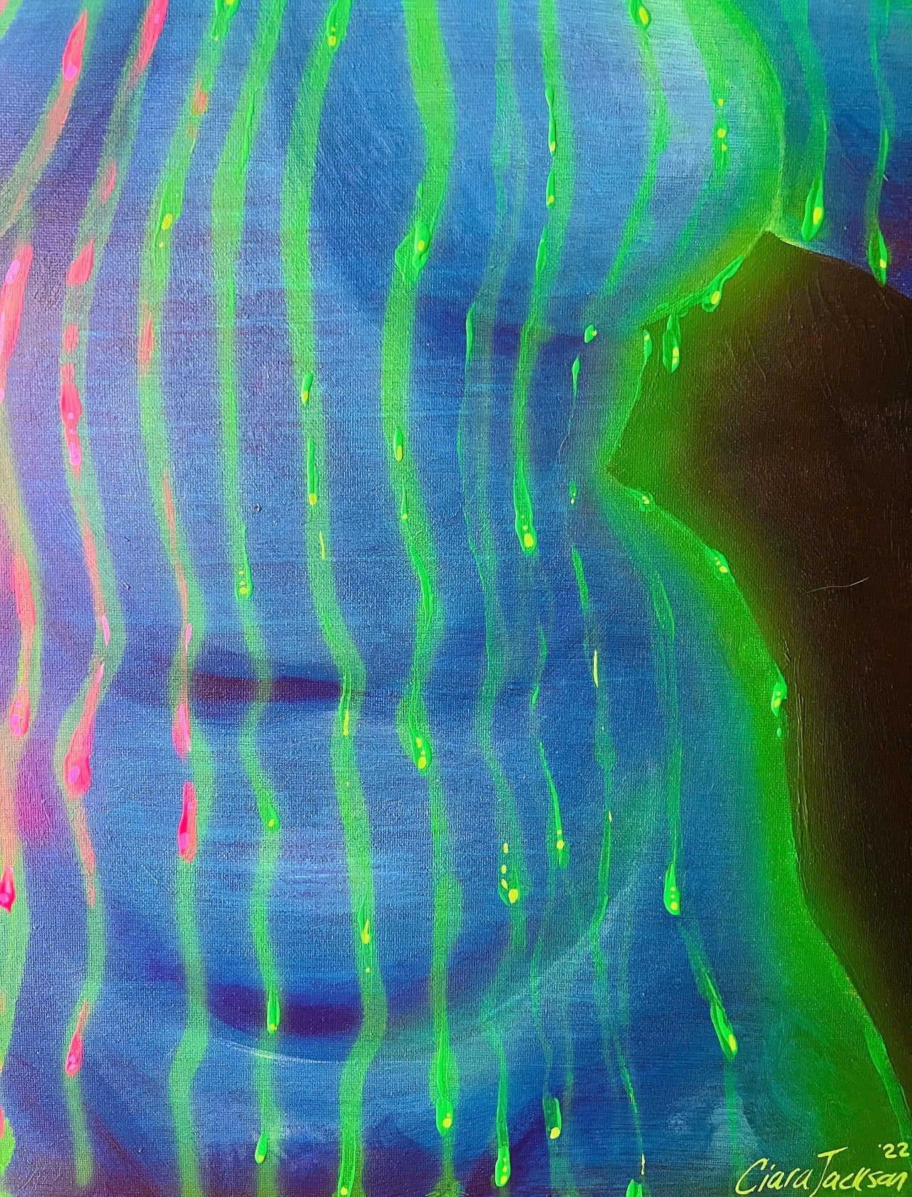 ORIGINAL “Neon Body” 18” x 24” canvas painting