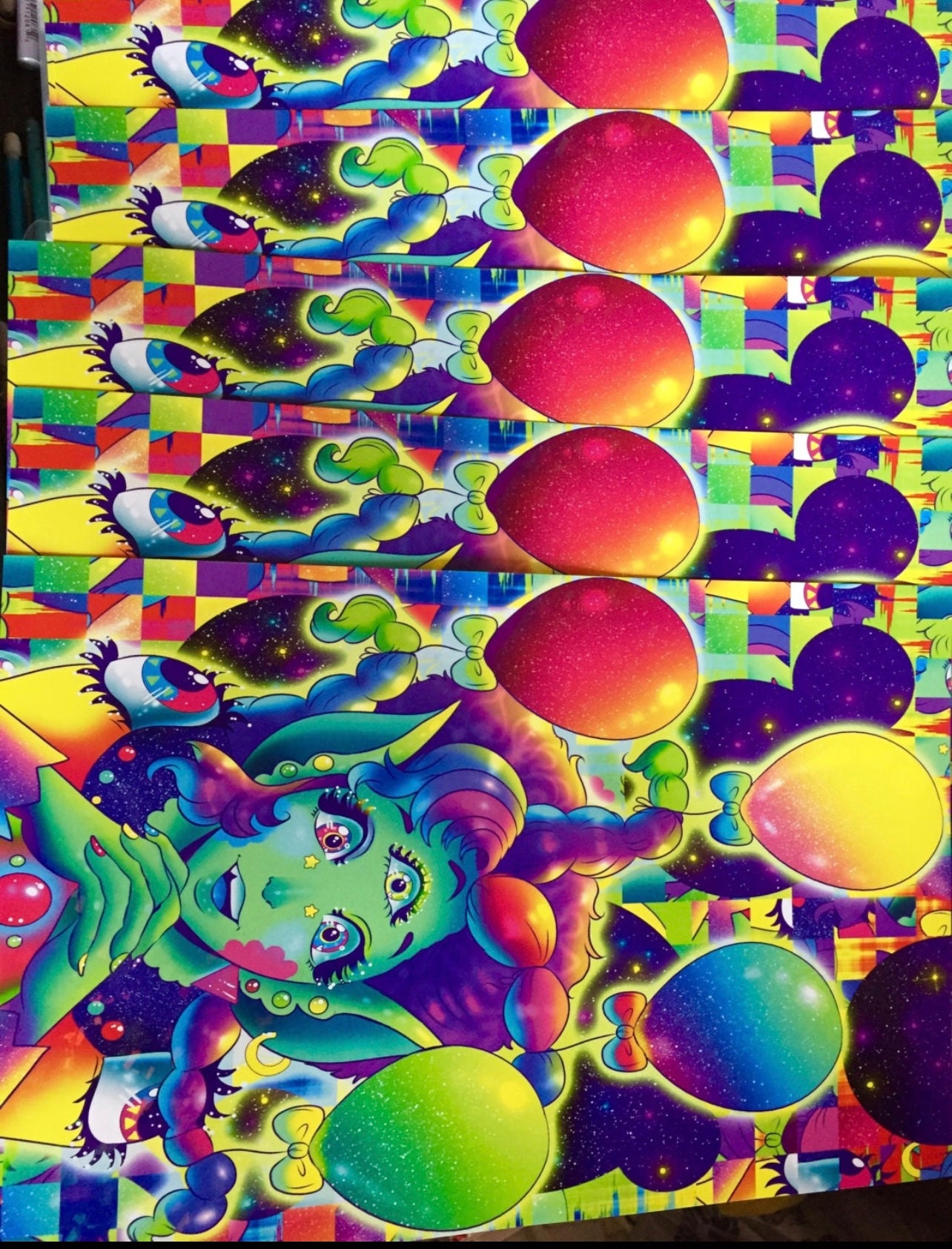 HOLOGRAPHIC 11x17 Balloon Alien Poster