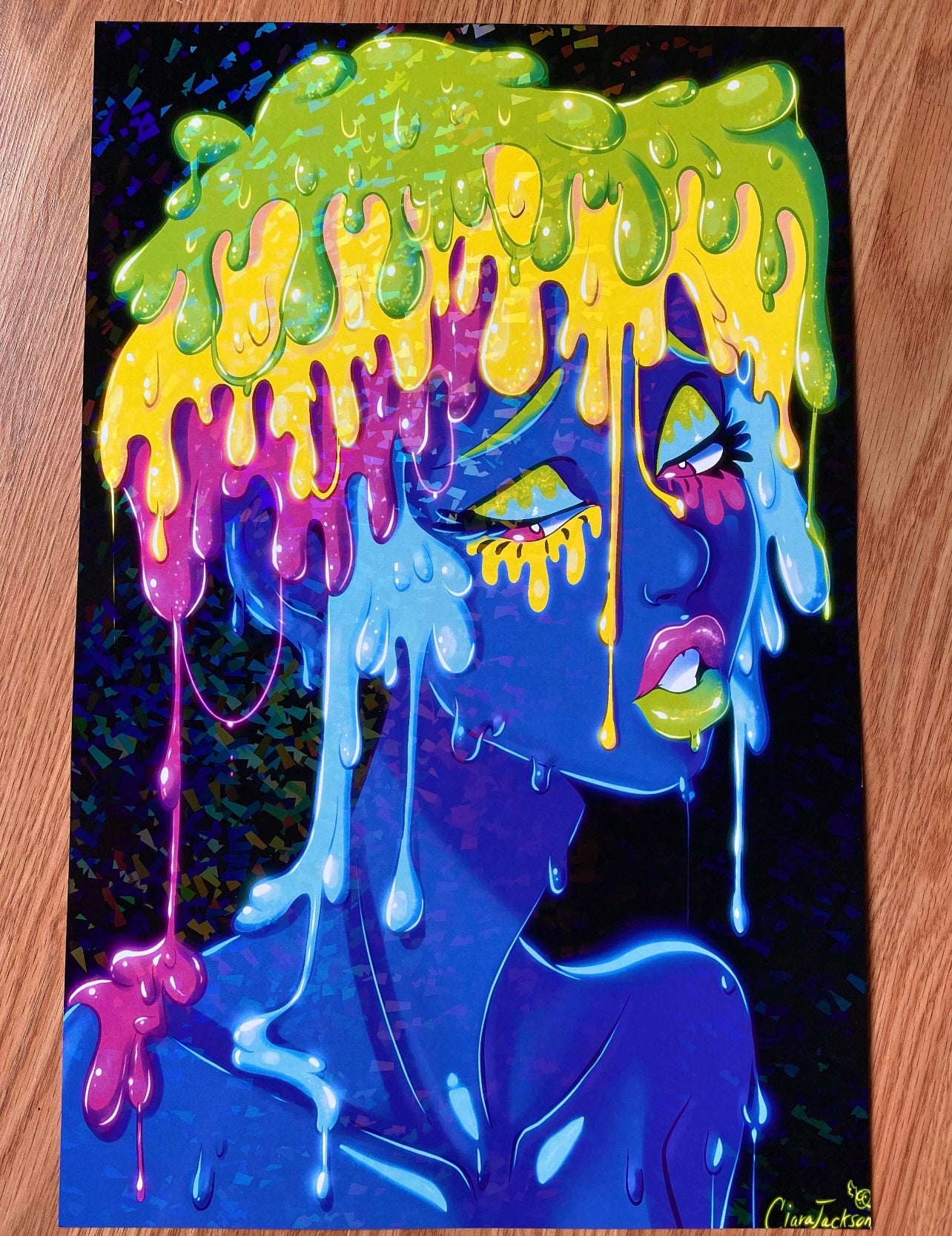 HOLOGRAPHIC 11x17 Melting Print