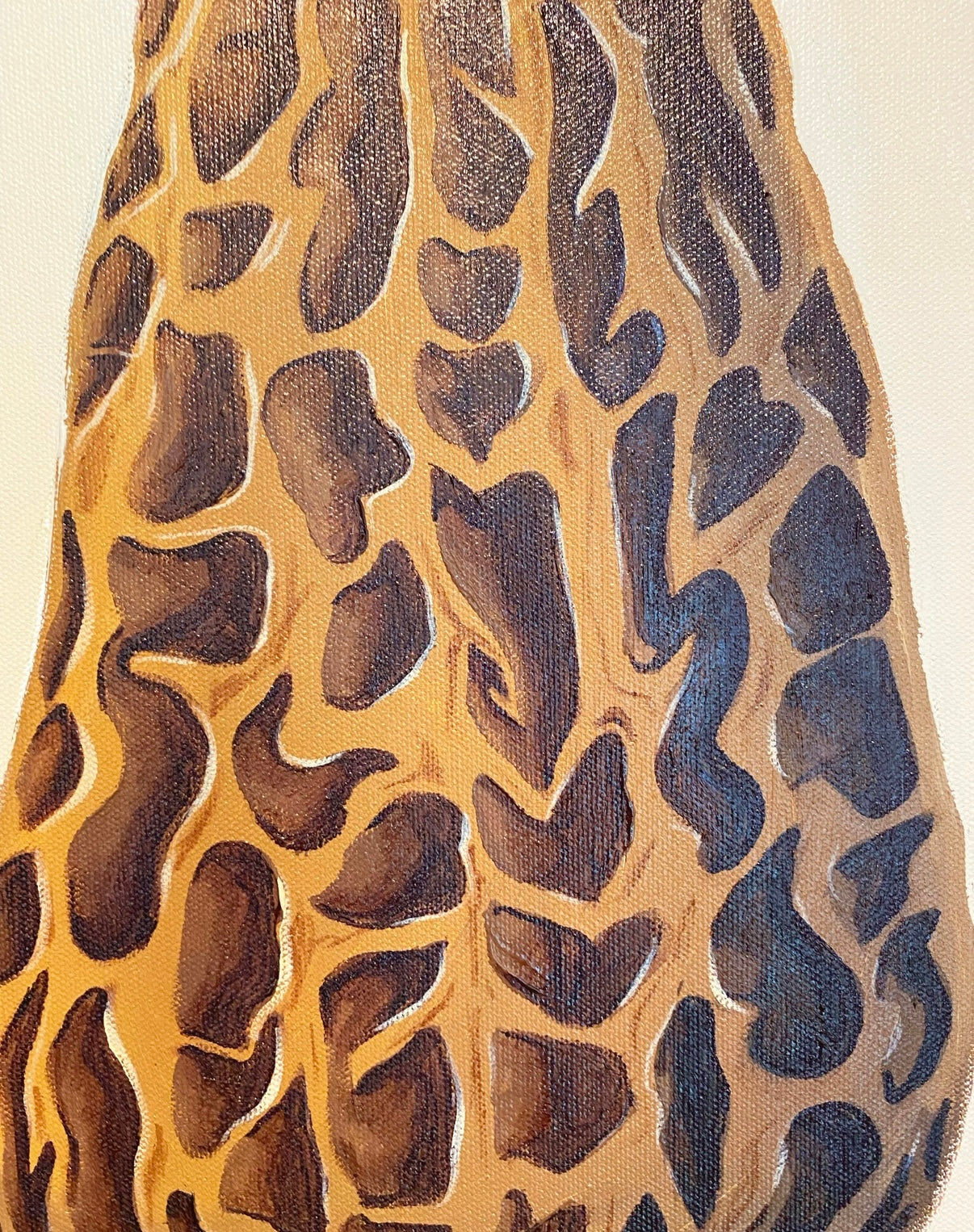 ORIGINAL “Morel Mushroom” 12” x 24” acrylic canvas painting