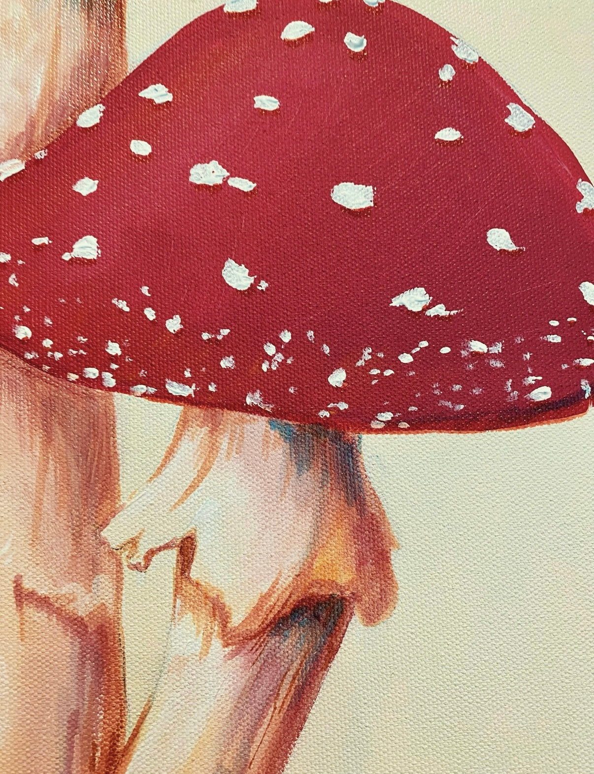 ORIGINAL “Amanita Mushroom” 12” x 24” acrylic canvas painting