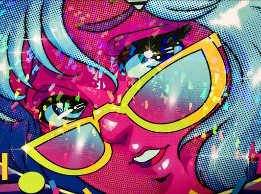 HOLOGRAPHIC 11x17 80s Glasses Print